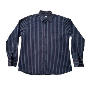 Masullo Striped Button Down Shirt Long Sleeve Dress Shirt Made in Italy Men's XL